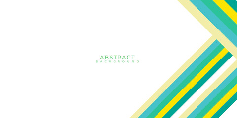 Modern yellow and green design template for poster flyer brochure cover on white background. Graphic design layout with triangle graphic elements and space for photo background and presentation design
