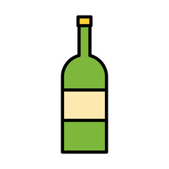 wine bottle drink fill style icon