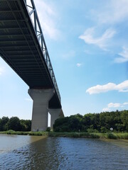 High bridge in Brunsbüttel in Northern Germany