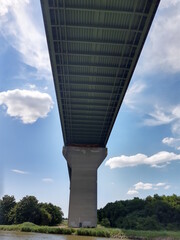 High bridge in Brunsbüttel in Northern Germany.Kiel  canal.