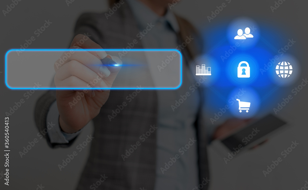 Poster information digital technology network connection infographic elements icon