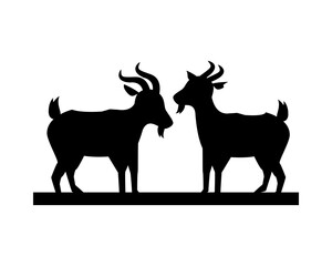 ramadan kareen goats silhouettes decoration