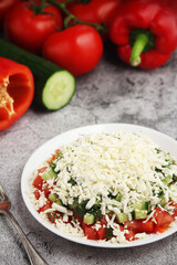 Shopsky salad - national Bulgarian dish