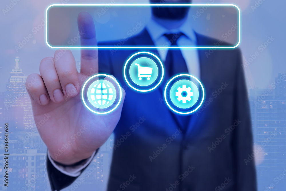 Poster information digital technology network connection infographic elements icon