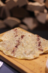 National dish of Azerbaijan - Gutab. Traditional fastfood.