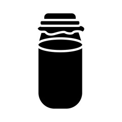 milk jar silhouette style icon