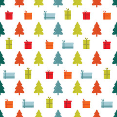 Happy Christmas background, pattern. Vector. 