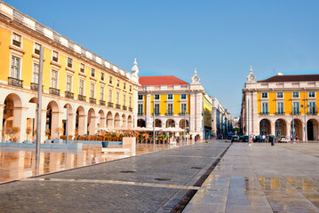 Fototapeta na wymiar Commerce square in Lisbon, Portugal