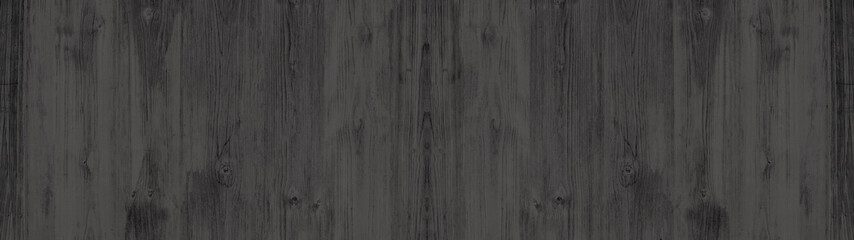 Obraz premium old black grey gray rustic dark wooden texture - wood background panorama banner long 