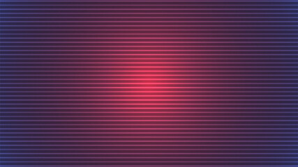 Cyberpunk background. Horizontal old TV lines. Pink center. Retro futuristic poster template