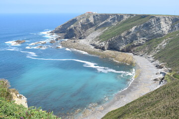 vista de la costa de Oviñana, Cudillero, Asturias, Spain