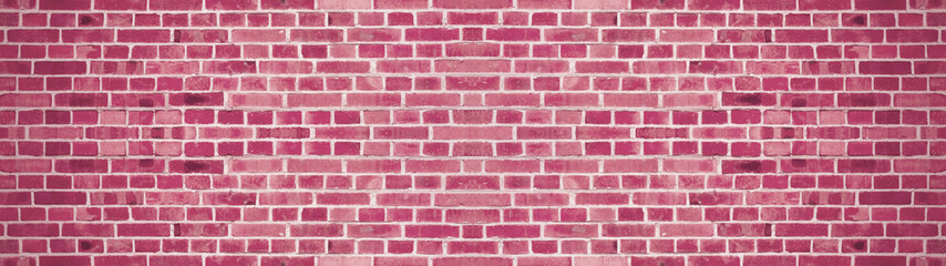 Abstract Berry color pink brick stone masonry wall texture background wallpaper panorama banner 