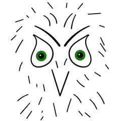 Green-eyed chick strokes