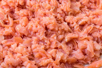 Chopped salmon tasty