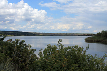 clouds over the lake