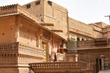 beautiful building architecture of jaisalmer reflect through cityscape of jaisalmer rajasthan