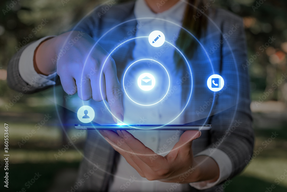 Poster information digital technology network connection infographic elements icon