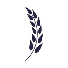 wheat spike elegant decoration icon