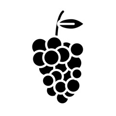 grapes fresh fruit healthy food silhouette style