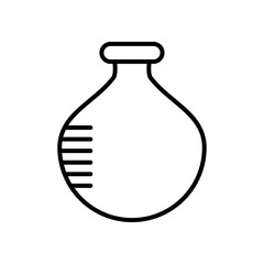 chemical round flask icon, line style