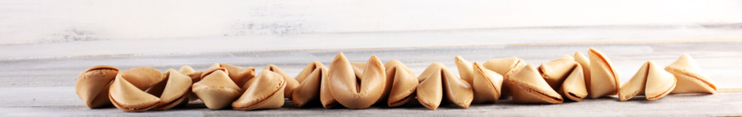Many Chinese fortune cookies paper with prediction