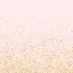 Fototapeta na wymiar Golden Dot Rich Pink Background. Happy Polka 