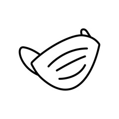 medical mouth mask icon, line style