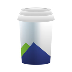beverage cup with green and purple stationery template