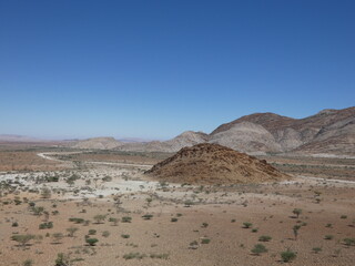 Fototapeta na wymiar Mountain landscape of Spreetshoogte Pass between the Namib Desert with the Khomas Highland, Namibia