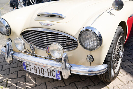 Austin Healey Sprite Motor Car Parked In Street