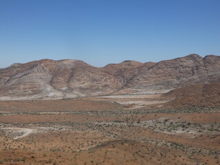 Mountain landscape of Spreetshoogte Pass between the Namib Desert with the Khomas Highland, Namibia
