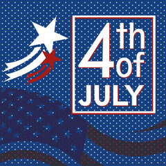 Happy 4th of july poster. Independence of United States - Vector