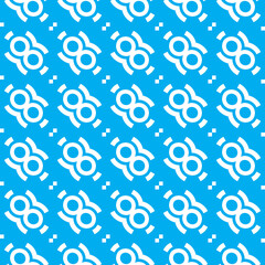 Fototapeta premium Vector seamless pattern texture background with geometric shapes, colored in blue, white colors.