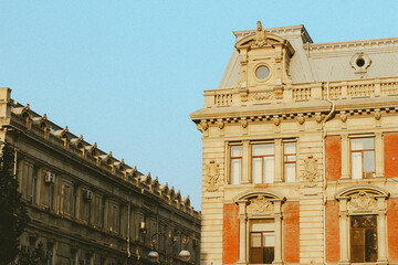 Baku, Azerbaijan. Old city. Boulevard. City sights.