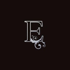Monogram Outline Luxury Initial Letter E Logo Icon, simple luxuries business vector design