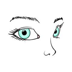 Design of beautiful woman eyes
