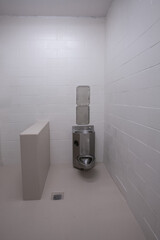 Jail bathroom Interior.