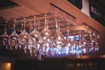 bar counter in bar