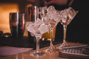 ice in a glass