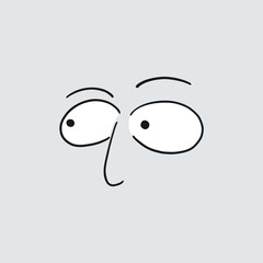 Design of eyes looking illustration