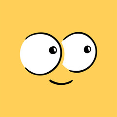 Design of eyes looking illustration