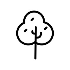 Simple tree icon illustration in line design style isolated on white background.