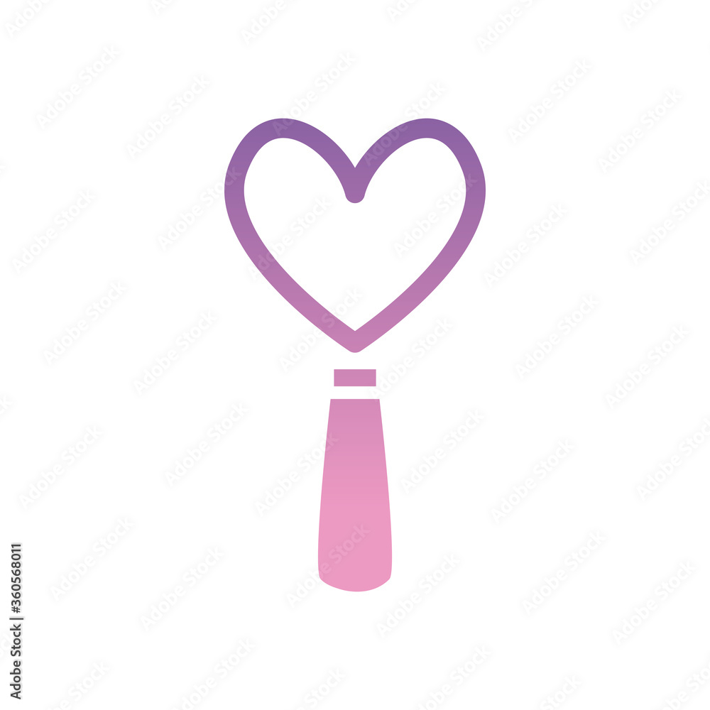 Poster heart lupe gradient style icon vector design
