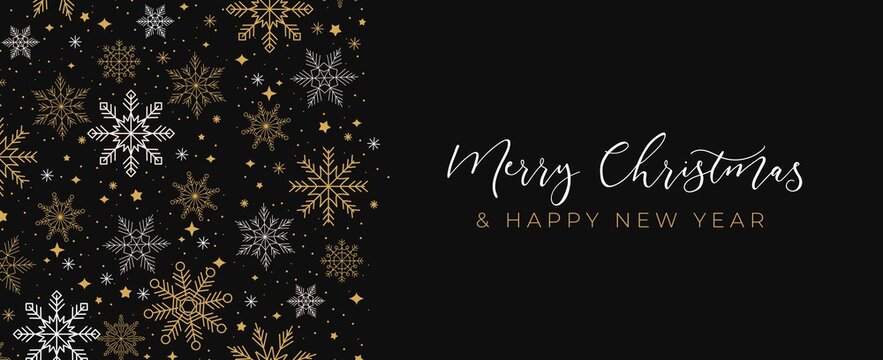 Merry Christmas and Happy new year background with linear icons.Luxury and Elegant concept for social networks, banner, invitation, mobile, greeting cards etc. Vector illustration