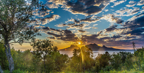 Midnight sun in Norway