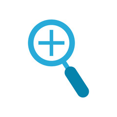 Obraz premium plus inside lupe flat style icon vector design