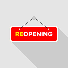 reopening sign symbol vector eps