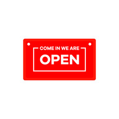 come in we are open sign vector eps