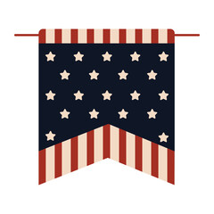 Fototapeta premium Flag pennant of United States