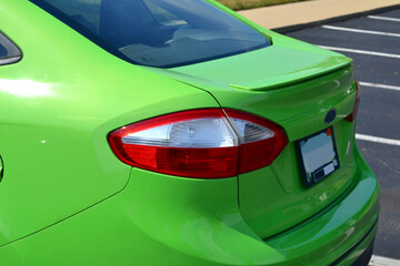 Car Taillight Closeup View